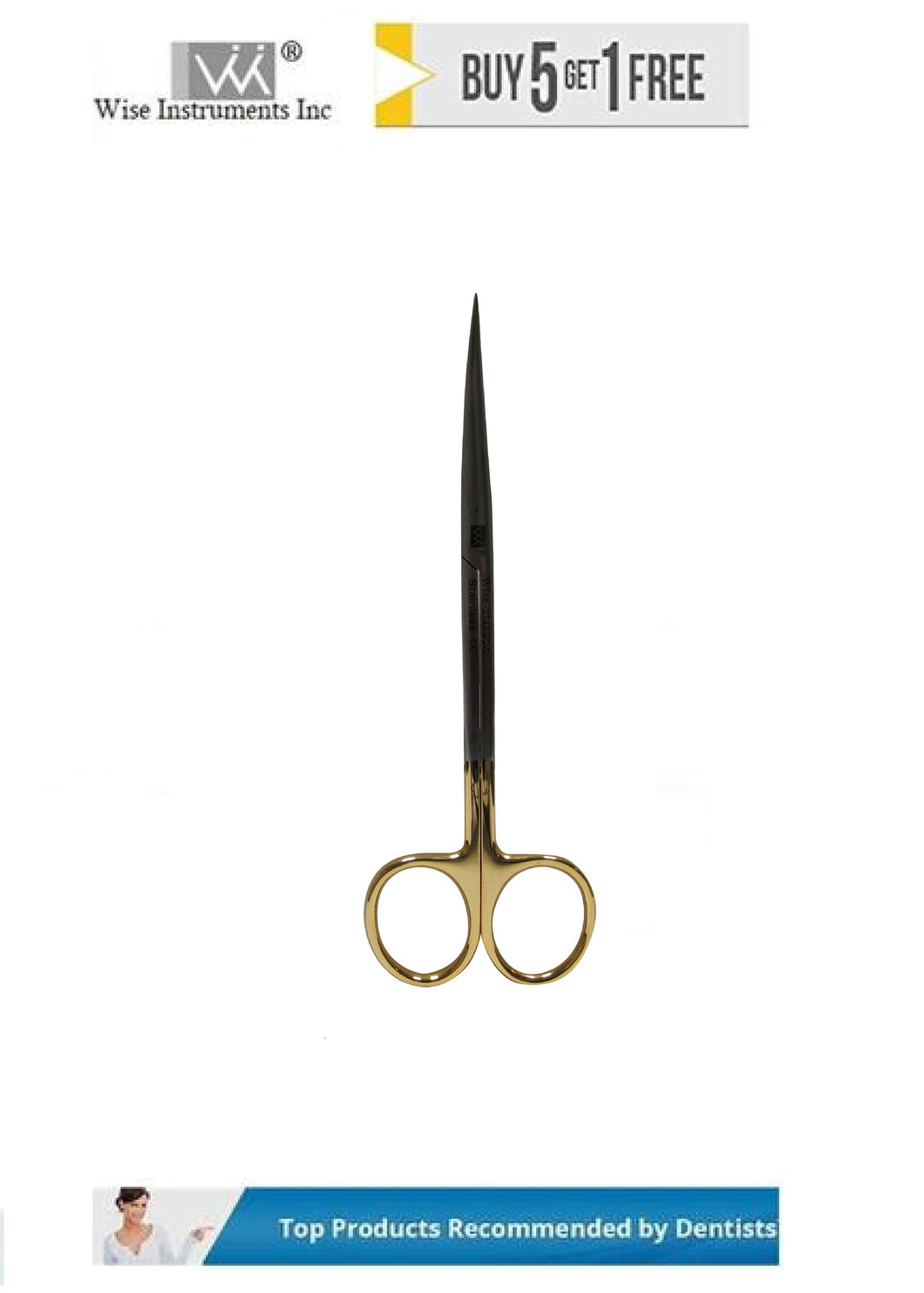 Metzenbaum Scissors, Curved, Sharp, 14.5cm