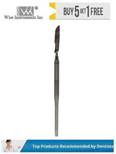 Straight Round Scalpel Handle With Blade